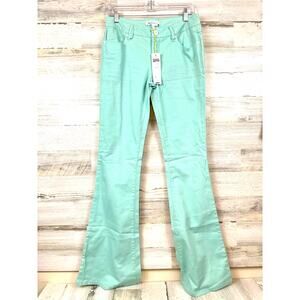 BCBGeneration Womens 2 Teal Blue Flare Denim Jeans High Rise Casual NWT